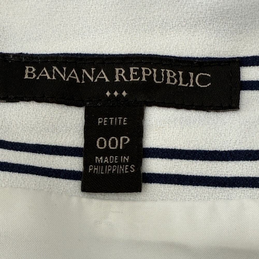 Banana Republic Striped Blue and White Pencil Skirt - Picture 4 of 5